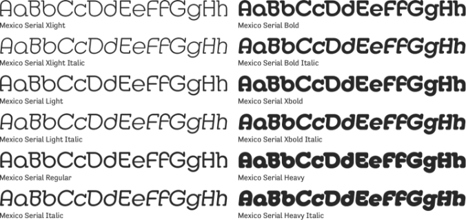 Mexico Serial Font Preview