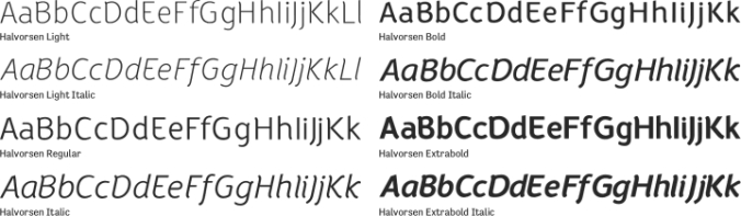 Halvorsen Font Preview