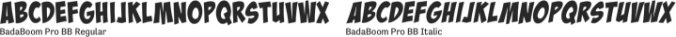 BadaBoom Pro Font Preview
