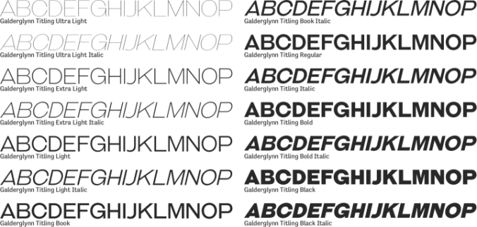 Galderglynn Titling Font Preview