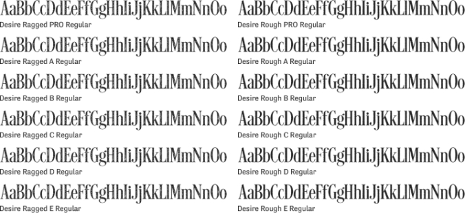 Desire Rough and Ragged Font Preview