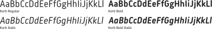 Korb Font Preview