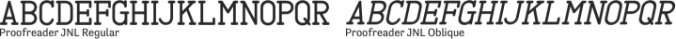 Proofreader JNL Font Preview