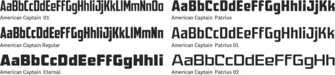 American Captain Font Preview