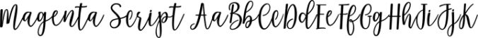 Magenta Script Font Preview