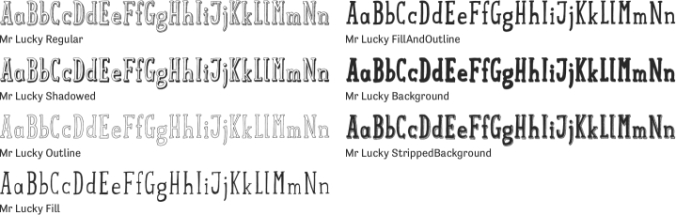 Mr Lucky Font Preview