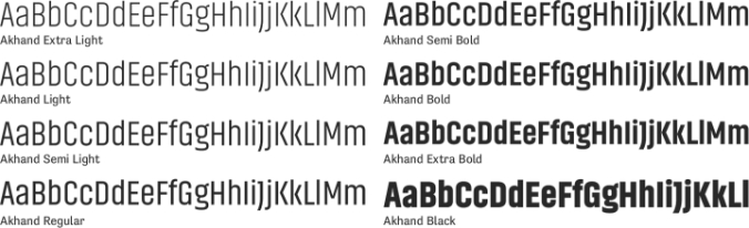 Akhand Font Preview