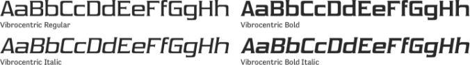 Vibrocentric Font Preview