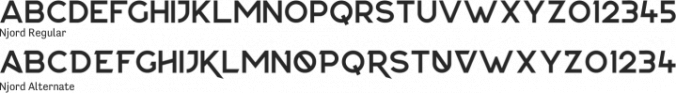 Njord Font Preview