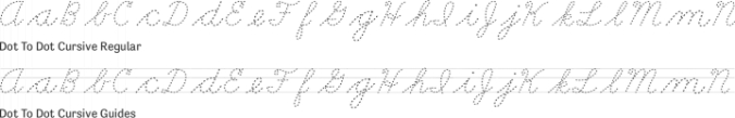 Dot to Dot Cursive Font Preview