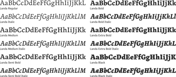 Landa Font Preview