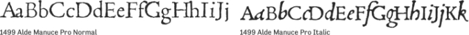 1499 Alde Manuce Pro Font Preview