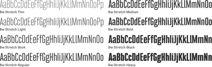 Bw Stretch Font Preview