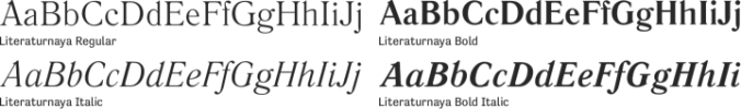 Literaturnaya Font Preview