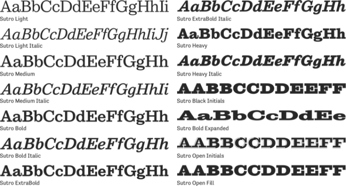 Sutro Font Preview