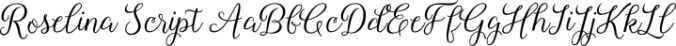 Roselina Script Font Preview