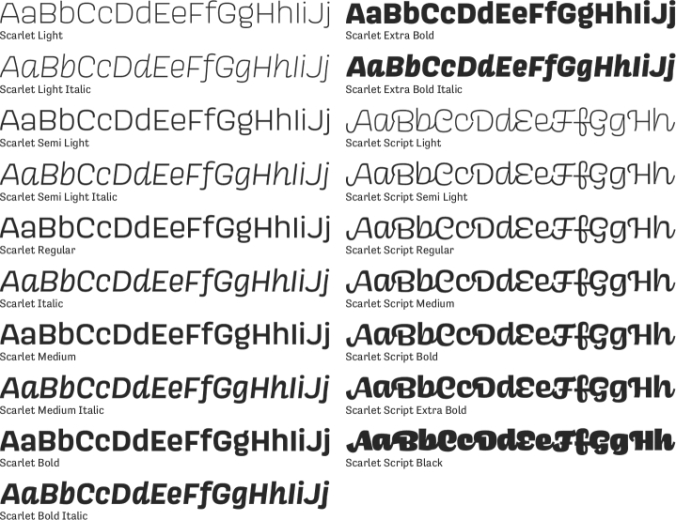 Scarlet Font Preview