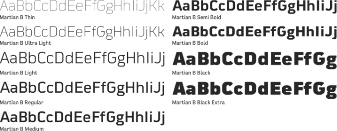 Martian B Font Preview