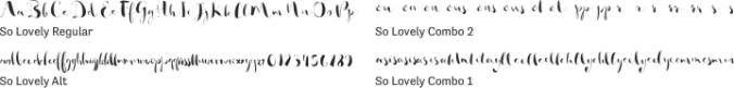 So Lovely Font Preview