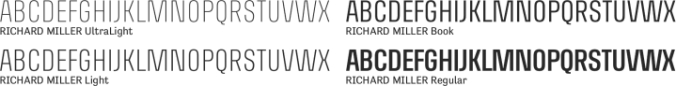 RICHARD MILLER Font Preview
