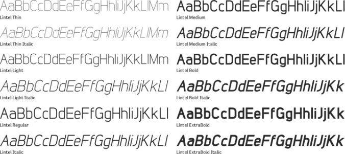 Lintel Font Preview