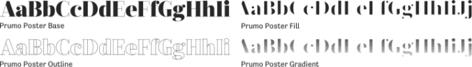 Prumo Poster Font Preview