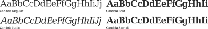 Candela Font Preview