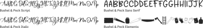 Bushel & Peck Font Preview