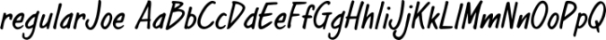 regularJoe Font Preview