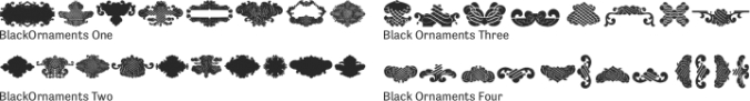Black Ornaments Four Font Preview