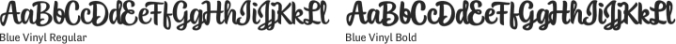 Blue Vinyl Font Preview