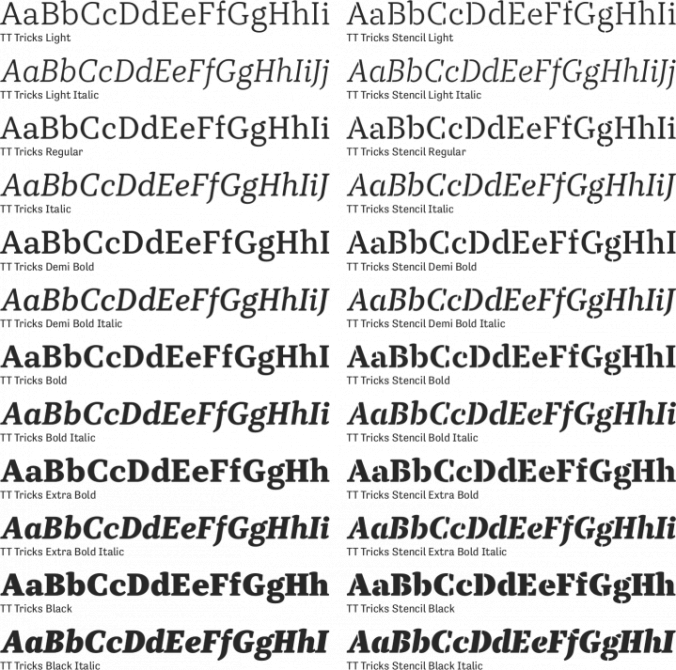TT Tricks Font Preview