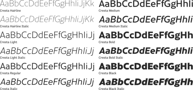 Cresta Font Preview