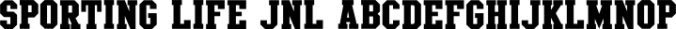 Sporting Life JNL Font Preview