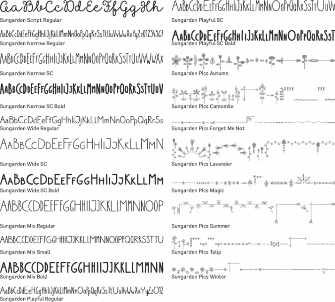 Sungarden Font Preview
