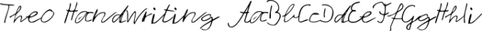 Theo Handwriting Font Preview