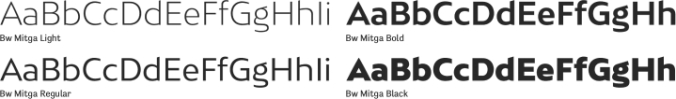 Bw Mitga Font Preview