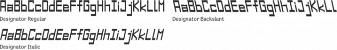 Designator Font Preview