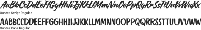 Quotes Font Preview