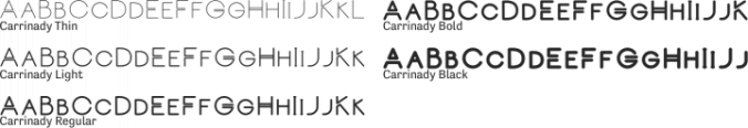 Carrinady Font Preview