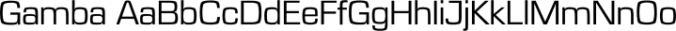 Gamba Font Preview