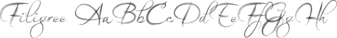 Filigree Font Preview