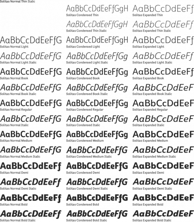 Solitas Font Preview