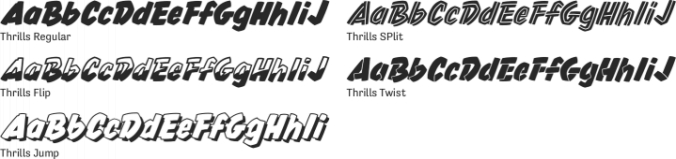 Thrills Font Preview