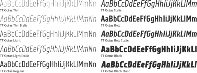 TT Octas Font Preview