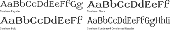 Corsham Font Preview