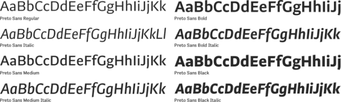 Preto Sans Font Preview