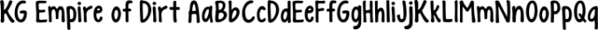 KG Empire of Dirt Font Preview