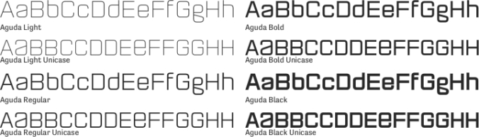 Aguda Font Preview