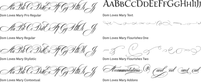 Dom Loves Mary Font Preview